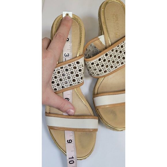 Sperry Top Sider Platform Wedge Slip On Womens Espadrille Cutout Shoes 8 - Picture 10 of 11